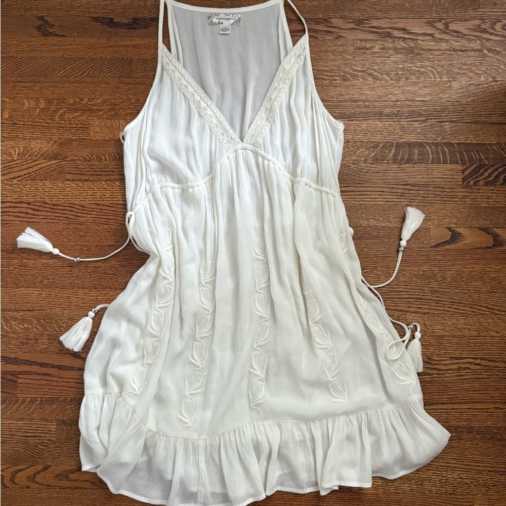 White flowy dress